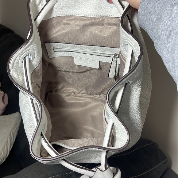 Brand new never used white Michael Kors drawstring backpack - Picture 3 of 3